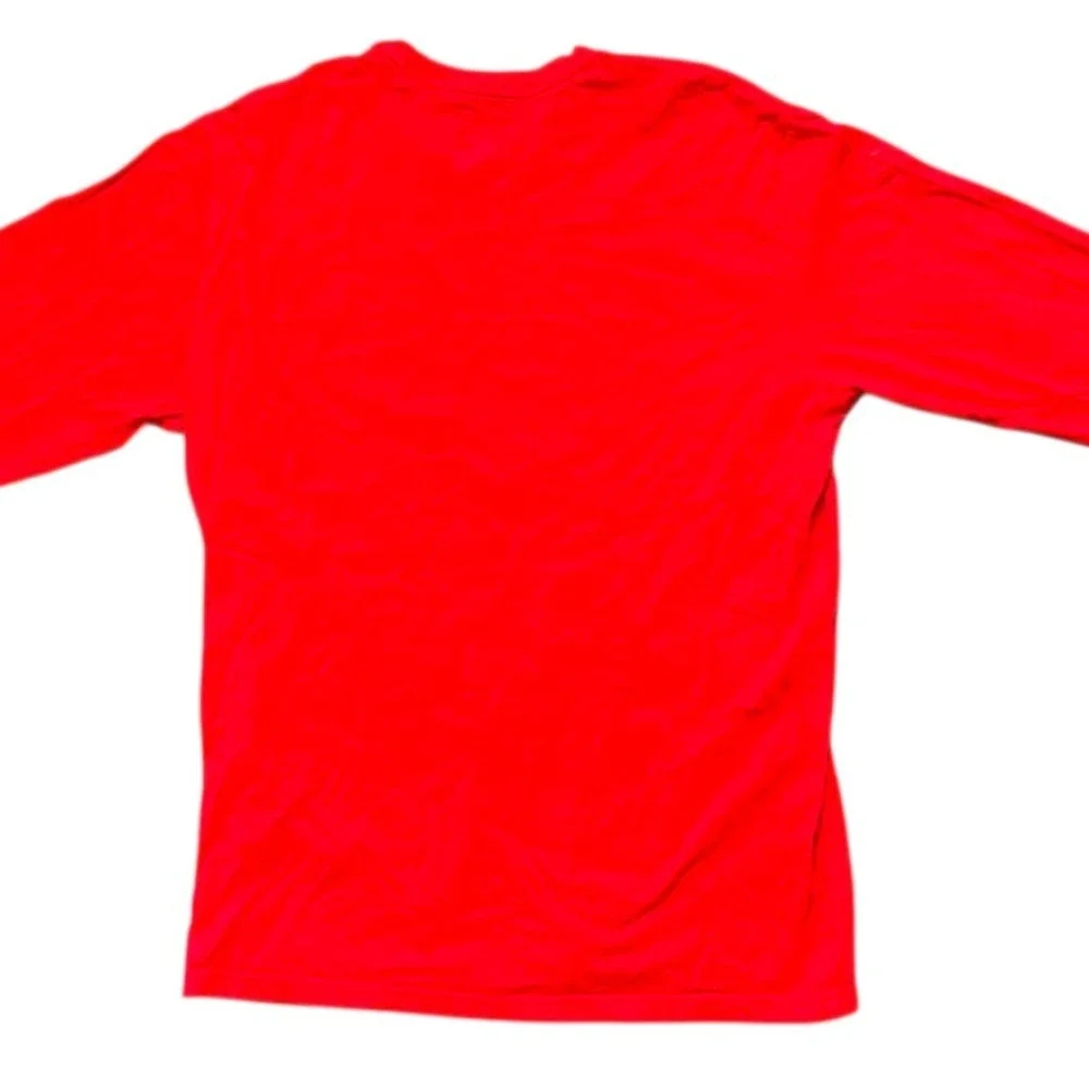 Polo Ralph Lauren Mens Large Red Long Sleeve Crew Neck Cotton T-Shirt Pony Logo